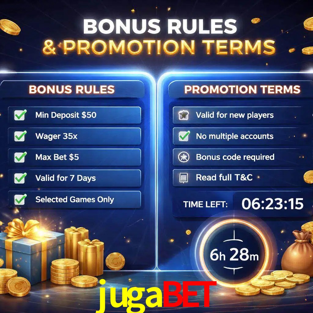 Reglas de promoción jugabet y condiciones de bonos explicadas visualmente