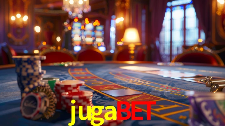 Una escena digital vívida inspirada en casino con jugabet mostrado prominentemente, luces brillantes, fichas, cartas y acentos dorados.